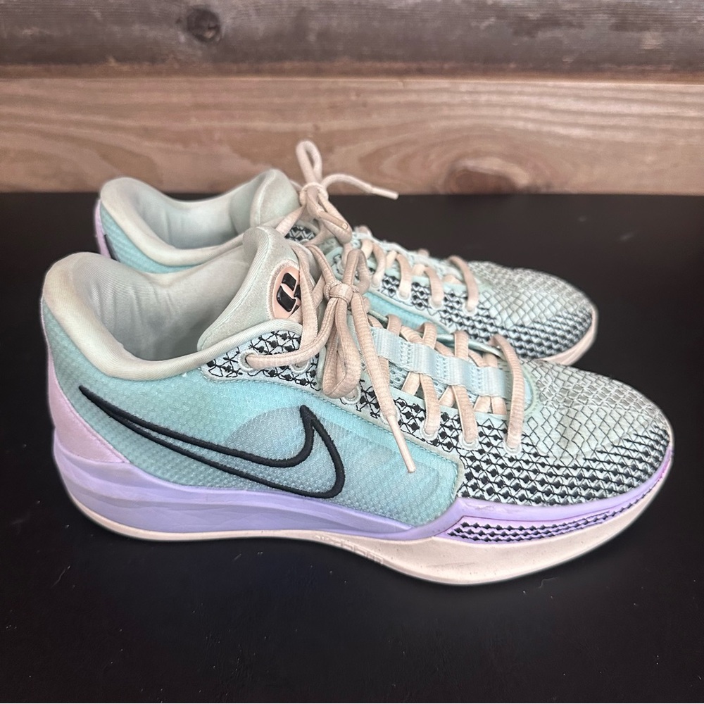 Nike Sabrina 1 Basketball Shoes Women's Sz 8 Brooklyn's Finest Mint Purple Pink - Picture 4 of 11